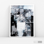 Cargar imagen en el visor de la galería, Cuadro Abstracto Blanco y Negro