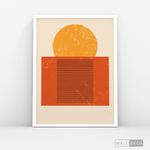 Cargar imagen en el visor de la galería, Cuadro Abstracto Minimal Sunset Orange