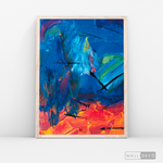 Cargar imagen en el visor de la galería, Cuadro Abstracto Contraste Azul