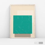 Cargar imagen en el visor de la galería, Cuadro Abstracto Minimal Sunset Menta