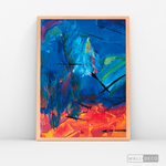 Cargar imagen en el visor de la galería, Cuadro Abstracto Contraste Azul