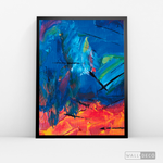 Cargar imagen en el visor de la galería, Cuadro Abstracto Contraste Azul