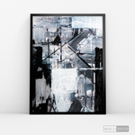 Cargar imagen en el visor de la galería, Cuadro Abstracto Blanco y Negro