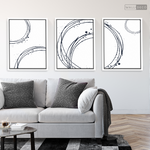 Cargar imagen en el visor de la galería, Tríptico Abstracto Aros