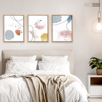 Cargar imagen en el visor de la galería, Tríptico Abstracto Nórdico Pastel