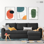 Cargar imagen en el visor de la galería, Tríptico Abstracto Nórdico Trazos