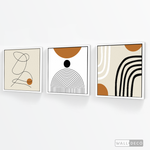 Cargar imagen en el visor de la galería, Tríptico Minimalista Mostaza