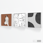 Cargar imagen en el visor de la galería, Tríptico Minimalista Brunette