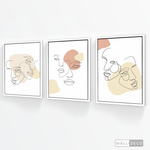 Cargar imagen en el visor de la galería, Tríptico Rostros Face Lines