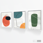 Cargar imagen en el visor de la galería, Tríptico Abstracto Nórdico Trazos