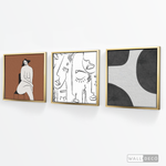 Cargar imagen en el visor de la galería, Tríptico Minimalista Brunette