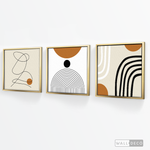 Cargar imagen en el visor de la galería, Tríptico Minimalista Mostaza