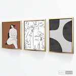 Cargar imagen en el visor de la galería, Tríptico Minimalista Brunette