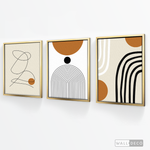 Cargar imagen en el visor de la galería, Tríptico Minimalista Mostaza