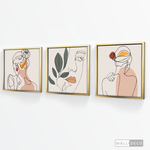 Cargar imagen en el visor de la galería, Tríptico Madame Line Art