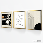 Cargar imagen en el visor de la galería, Tríptico Minimalista Geométrico Female