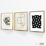 Cargar imagen en el visor de la galería, Tríptico Minimalista Geométrico Line Art
