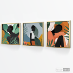 Cargar imagen en el visor de la galería, Tríptico Mujeres Afro Tropical