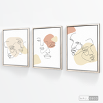 Cargar imagen en el visor de la galería, Tríptico Rostros Face Lines