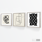 Cargar imagen en el visor de la galería, Tríptico Minimalista Geométrico Line Art