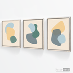 Cargar imagen en el visor de la galería, Tríptico Abstracto Nórdico Celeste (Set x 3)