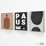 Cargar imagen en el visor de la galería, Tríptico Minimalista Latte