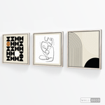 Cargar imagen en el visor de la galería, Tríptico Minimalista Geométrico Female