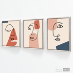 Cargar imagen en el visor de la galería, Tríptico Abstracto Rostros