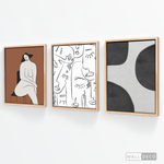 Cargar imagen en el visor de la galería, Tríptico Minimalista Brunette