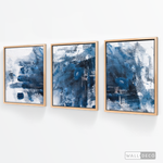 Cargar imagen en el visor de la galería, Tríptico Contemporáneo Azul