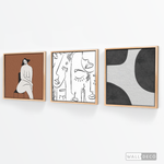 Cargar imagen en el visor de la galería, Tríptico Minimalista Brunette