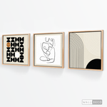 Cargar imagen en el visor de la galería, Tríptico Minimalista Geométrico Female