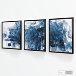 Cargar imagen en el visor de la galería, Tríptico Contemporáneo Azul