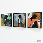 Cargar imagen en el visor de la galería, Tríptico Mujeres Afro Tropical
