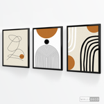 Cargar imagen en el visor de la galería, Tríptico Minimalista Mostaza