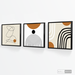 Cargar imagen en el visor de la galería, Tríptico Minimalista Mostaza