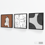 Cargar imagen en el visor de la galería, Tríptico Minimalista Brunette