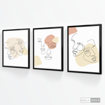 Cargar imagen en el visor de la galería, Tríptico Rostros Face Lines