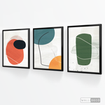 Cargar imagen en el visor de la galería, Tríptico Abstracto Nórdico Trazos