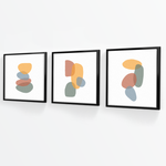 Cargar imagen en el visor de la galería, Tríptico Abstracto Nórdico Terracota (Set x 3)