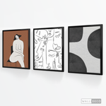 Cargar imagen en el visor de la galería, Tríptico Minimalista Brunette