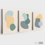 Cargar imagen en el visor de la galería, Tríptico Abstracto Nórdico Celeste (Set x 3)
