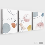 Cargar imagen en el visor de la galería, Tríptico Abstracto Nórdico Pastel