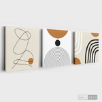 Cargar imagen en el visor de la galería, Tríptico Minimalista Mostaza