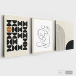 Cargar imagen en el visor de la galería, Tríptico Minimalista Geométrico Female