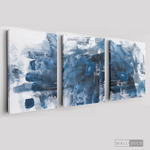 Cargar imagen en el visor de la galería, Tríptico Contemporáneo Azul