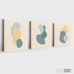 Cargar imagen en el visor de la galería, Tríptico Abstracto Nórdico Celeste (Set x 3)