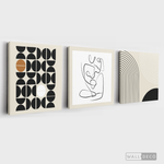 Cargar imagen en el visor de la galería, Tríptico Minimalista Geométrico Female