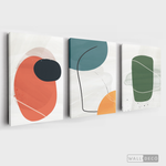 Cargar imagen en el visor de la galería, Tríptico Abstracto Nórdico Trazos