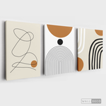 Cargar imagen en el visor de la galería, Tríptico Minimalista Mostaza